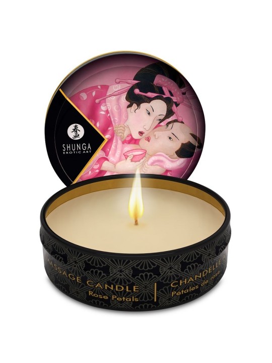 SHUNGA MINI CARESS BY CANDELIGHT VELA MASAJE ROSAS 30 ML