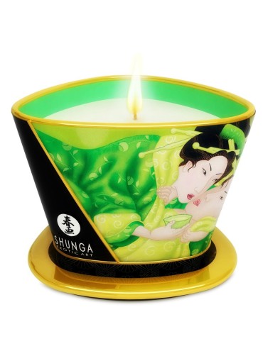 SHUNGA MINI CARESS BY CANDELIGHT VELA MASAJE TE VERDE 170 ML