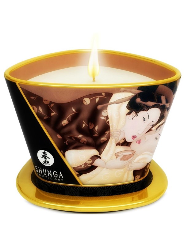 SHUNGA MINI CARESS BY CANDELIGHT VELA MASAJE CHOCOLATE 170 ML