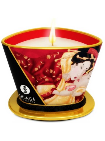 SHUNGA MINI CARESS BY CANDELIGHT VELA MASAJE FRESAS Y CAVA 170 ML