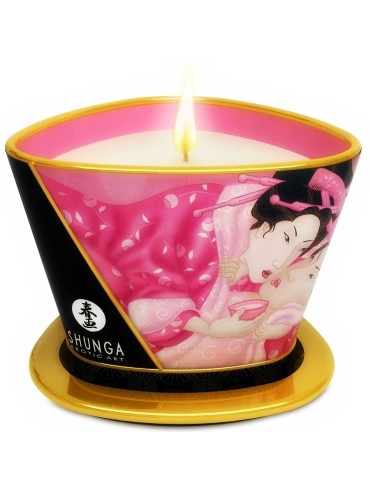 SHUNGA MINI CARESS BY CANDELIGHT VELA MASAJE ROSAS AFRODISIACAS 170 ML