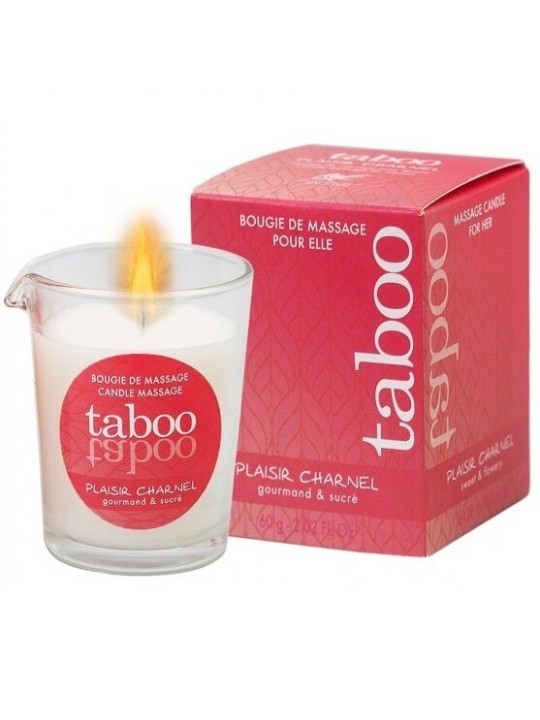 RUF TABOO VELA DE MASAJE PARA ELLA PLAISIR CHARNEL AROMA FLOR DE CACAO