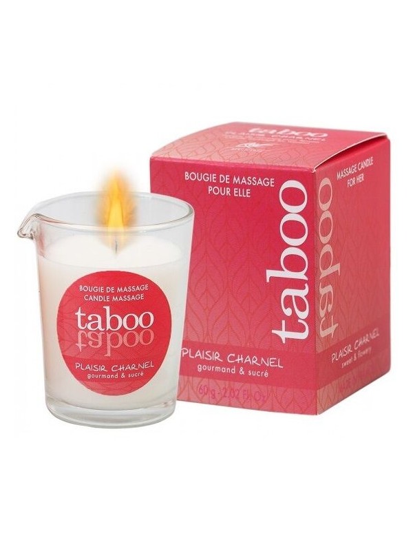 RUF TABOO VELA DE MASAJE PARA ELLA PLAISIR CHARNEL AROMA FLOR DE CACAO