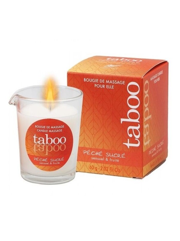 RUF TABOO VELA DE MASAJE PARA ELLA PECHE SUCRE AROMA NECTARINA