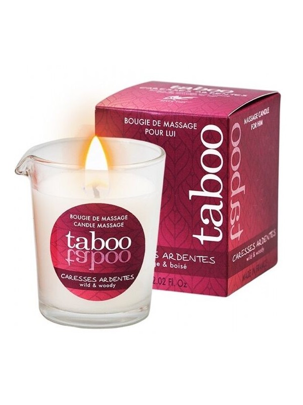 RUF TABOO VELA DE MASAJE PARA EL CARESSES ARDENTES AROMA HELECHO
