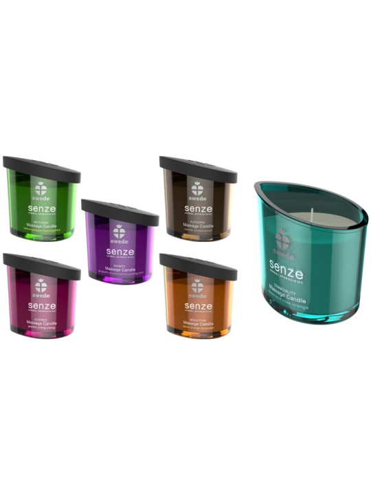 SWEDE SENZE TRANQUILITY VELA MASAJE HIERBABUENA ROSA NARANJA