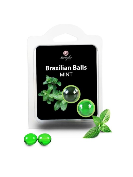 SECRETPLAY BRAZILIAN BALLS MENTA SET 2 BOLAS