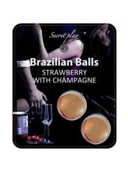 SECRETPLAY SET 2 BRAZILIAN BALLS FRESAS CON CAVA