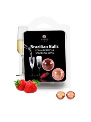SECRETPLAY SET 2 BRAZILIAN BALLS FRESAS CON CAVA