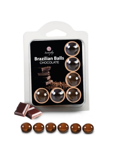 SECRETPLAY SET 6 BRAZILIANS BALLS CHOCOLATE