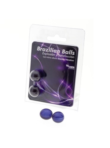 TALOKA BRAZILIAN BALLS GEL EXCITANTE EFECTO VIBRACION ELECTRICA 2 BOLAS