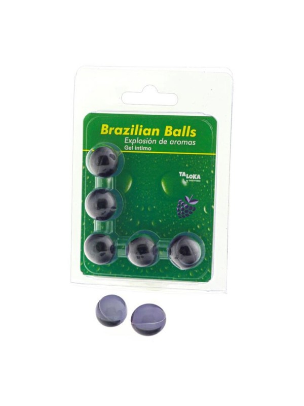 TALOKA BRAZILIAN BALLS GEL INTIMO FRUTAS DEL BOSQUE 5 BOLAS