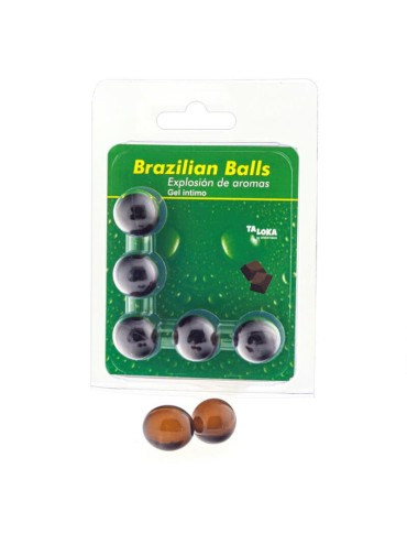 TALOKA BRAZILIAN BALLS GEL INTIMO CHOCOLATE 5 BOLAS