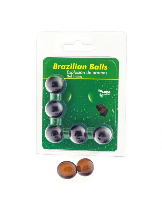 TALOKA BRAZILIAN BALLS GEL INTIMO CHOCOLATE 5 BOLAS