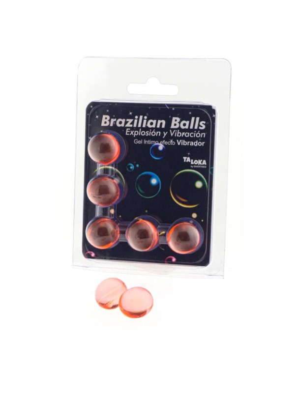 TALOKA BRAZILIAN BALLS GEL EXCITANTE EFECTO VIBRACION 5 BOLAS