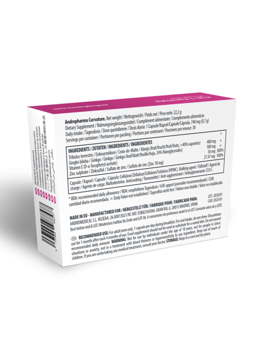 ANDROPHARMA CURVATURE TRATAMIENTO PEYRONIE