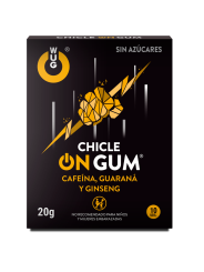 WUG GUM ON CHICLE CAFEINA GINSENG Y GUARANA 10 UNIDADES