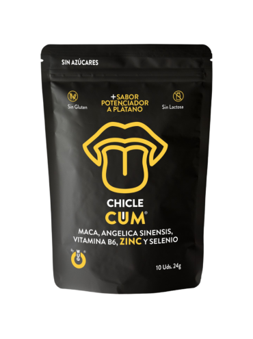 WUG SEX SENSE CUM CHICLE AUMENTADOR DE EYACULACION SABOR A PLATANO DEL SEMEN 10 UNIDADES