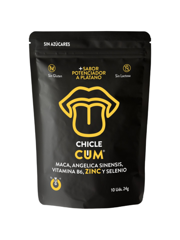 WUG SEX SENSE CUM CHICLE AUMENTADOR DE EYACULACION SABOR A PLATANO DEL SEMEN 10 UNIDADES