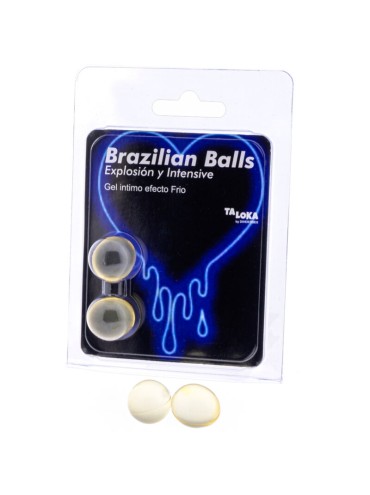 TALOKA BRAZILIAN BALLS GEL EXCITANTE EFECTO FRIO Y VIBRACION 2 BOLAS