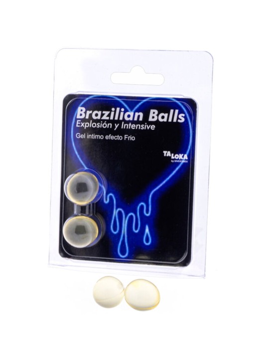 TALOKA BRAZILIAN BALLS GEL EXCITANTE EFECTO FRIO Y VIBRACION 2 BOLAS