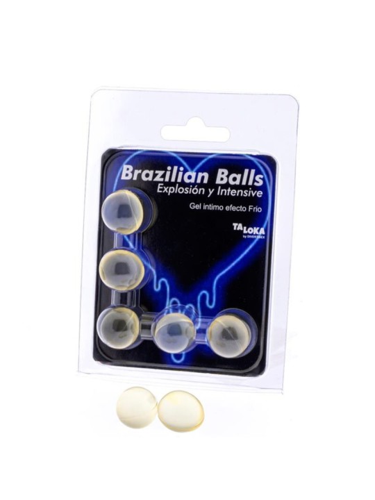 TALOKA BRAZILIAN BALLS GEL EXCITANTE EFECTO FRIO Y VIBRACION 5 BOLAS