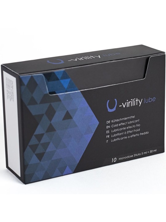500 COSMETICS U VIRILITY LUBE LUBRICANTE EFECTO FRIO 10 X 5 ML