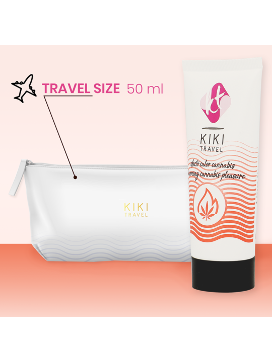 KIKI TRAVEL GEL DESLIZANTE SABOR A CANNABIS EFECTO CALOR INTENSO 50 ML