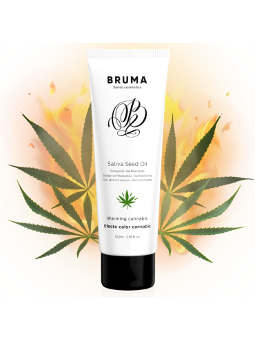 BRUMA GEL DESLIZANTE CON ACEITE DE SEMILLA EFECTO CALOR SABOR CANNABIS 100 ML