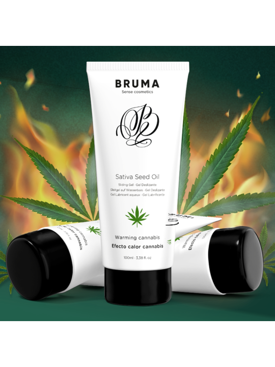 BRUMA GEL DESLIZANTE CON ACEITE DE SEMILLA EFECTO CALOR SABOR CANNABIS 100 ML