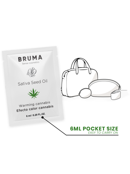BRUMA 6 ML GEL DESLIZANTE CON ACEITE DE SEMILLA EFECTO CALOR SABOR CANNABIS