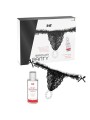 INTT RELEASES PANTY BRASILENA NEGRA CON PERLAS Y GEL LUBRICANTE 50 ML