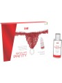 INTT RELEASES PANTY BRASILENO ROJA CON PERLAS Y GEL LUBRICANTE 50 ML