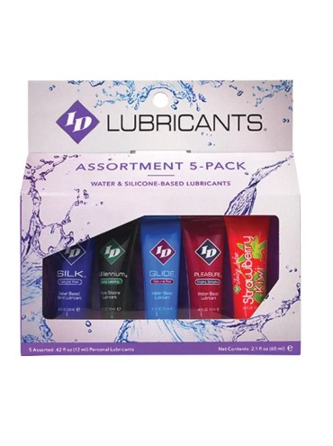ID JUICY LUBE SURTIDO 5X LUBRICANTE TUBE PACK 12 ML