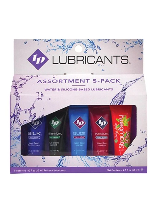 ID JUICY LUBE SURTIDO 5X LUBRICANTE TUBE PACK 12 ML