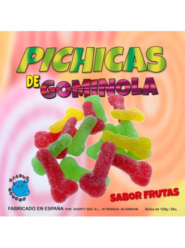 DIABLO GOLOSO PICHITAS DE GOMINOLA FRUTAS CON AZUCAR