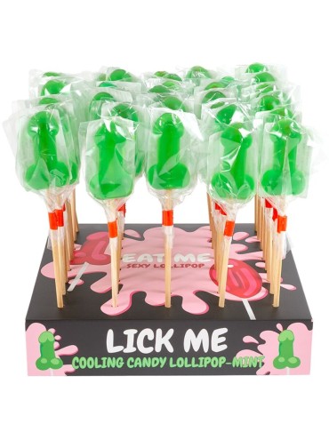 SECRETPLAY EXPOSITOR PIRULETA PENE CARAMELO MENTA CON EFECTO FRIO 40 UNIDADES