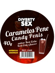 DIABLO PICANTE 20 CARAMELOS PENE CON SABOR RON COLA
