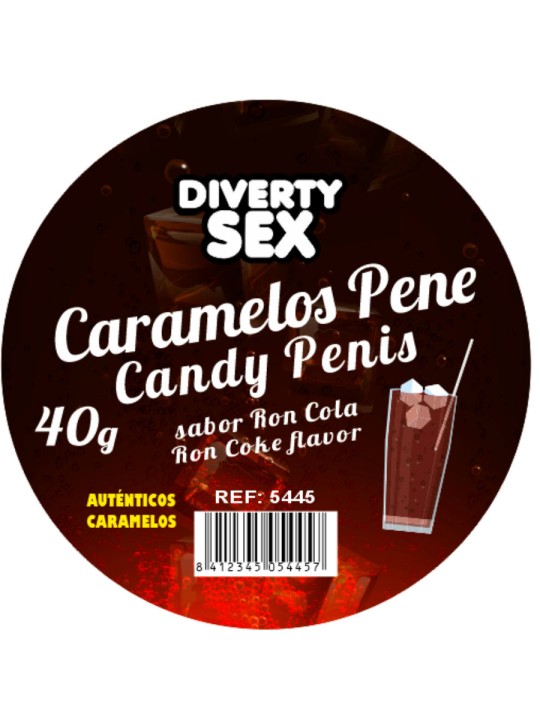 DIABLO PICANTE 20 CARAMELOS PENE CON SABOR RON COLA