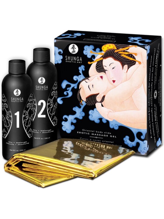 SHUNGA GEL DE MASAJE EROTICO CUERPO A CUERPO ORIENTAL FRUTAS EXOTICAS