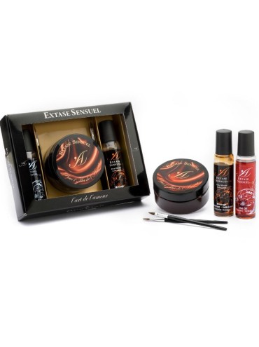 EXTASE SENSUAL KIT COFRE CHOCOLATE AFRODISIACO