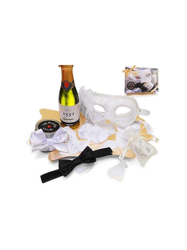 INEDIT KIT EROTICO BLANCO MASCARA VENECIANA