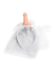 DIABLO PICANTE VELO DE NOVIA BLANCO CON PENE