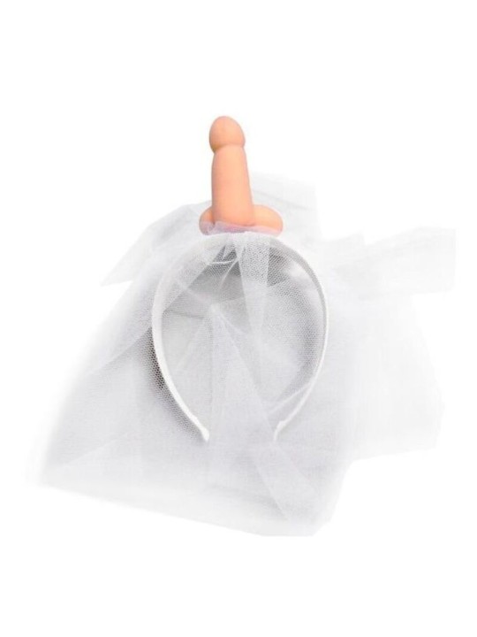 DIABLO PICANTE VELO DE NOVIA BLANCO CON PENE