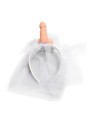 DIABLO PICANTE VELO DE NOVIA BLANCO CON PENE