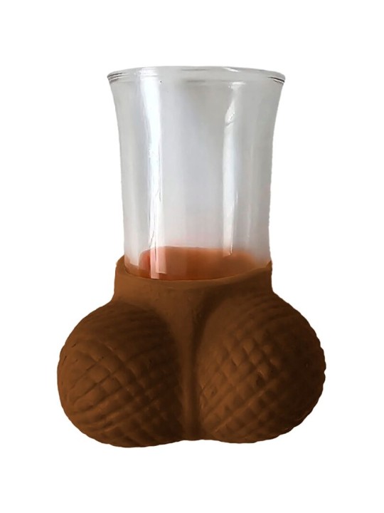 DIABLO PICANTE VASO CHUPITO CRISTAL CON HUEVOS MULATO