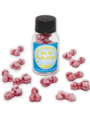 DIABLO PICANTE BOTE 12 CARAMELOS DE LA FELICIDAD FORMA PENE FRESA CEREZA