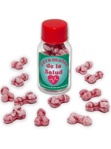 DIABLO PICANTE 12 CARAMELOS DE LA SALUD FORMA PENE FRESA CEREZA