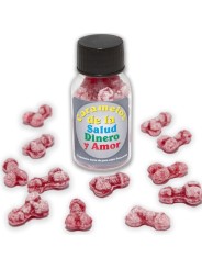 DIABLO PICANTE 12 CARAMELOS DE LA SALUD DINERO AMOR FORMA PENE FRESA CEREZA