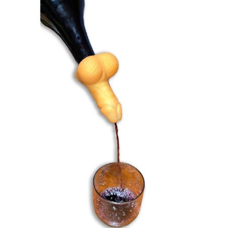 DIABLO PICANTE DECANTADOR DE VINO FORMA PENE DORADO